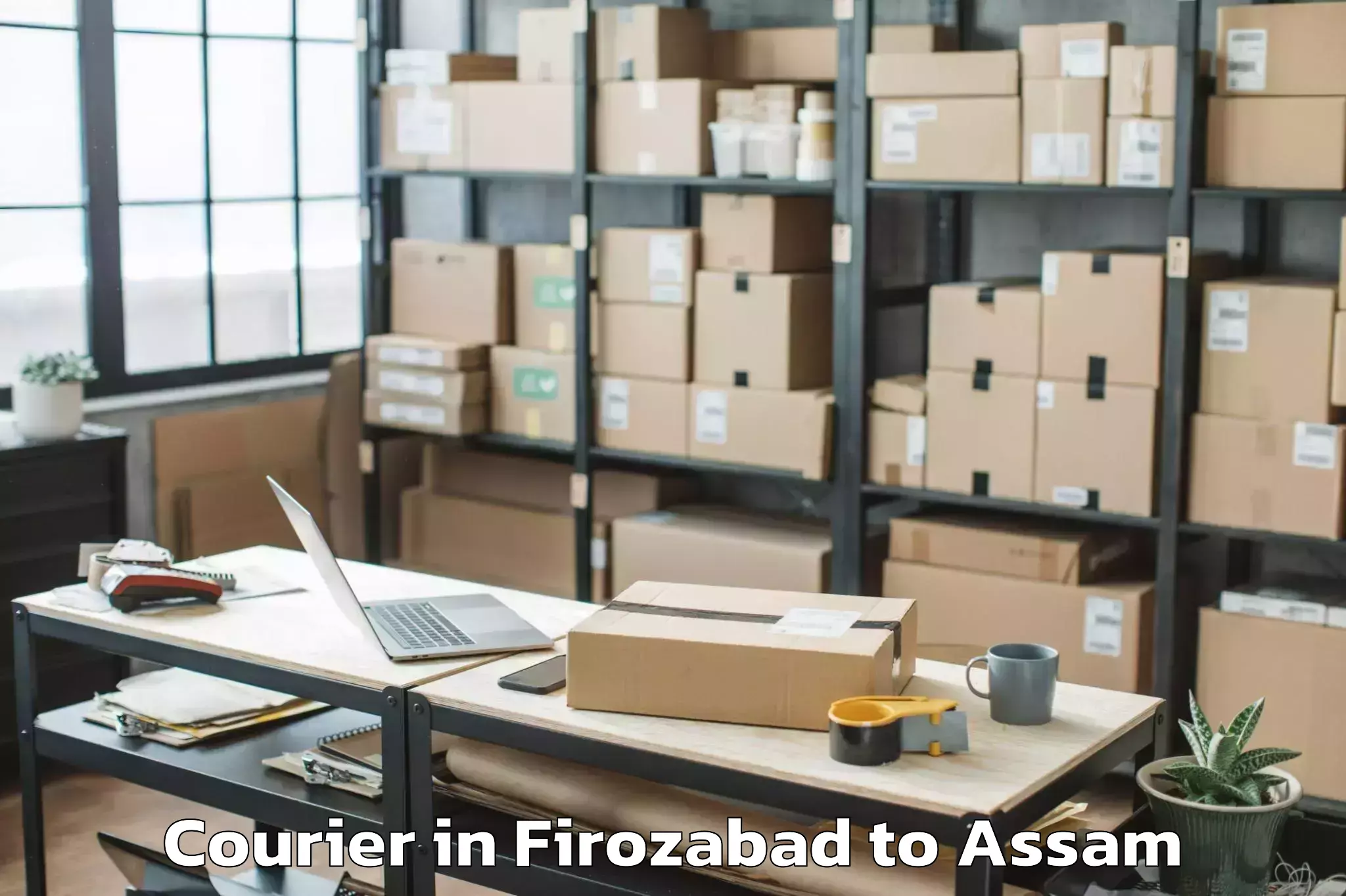 Top Firozabad to Banekuchi Courier Available